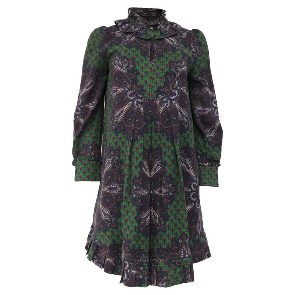 Marc by Marc Jacobs Peacock Paisley Print Dress in Wool & Silk